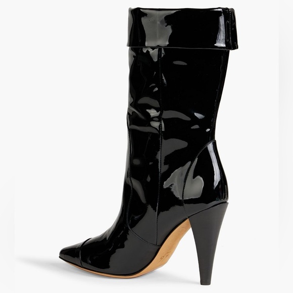 NIB IRO Paris Ully Patent-Leather High Heel Boots in Black - FR 40 / US 8.5 - Picture 4 of 16